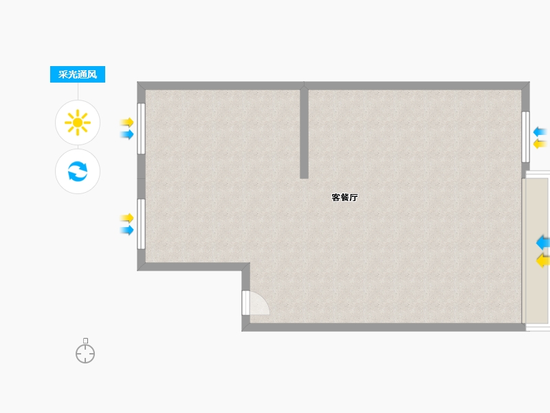 吉林省-延边朝鲜族自治州-阳光城现代城市综合体-87.00-户型库-采光通风