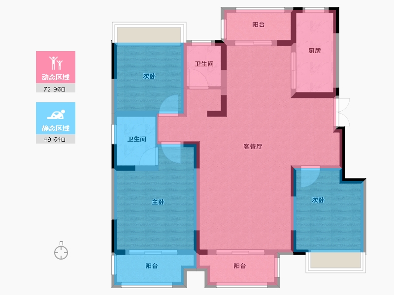 河南省-平顶山市-万基九尊府-109.40-户型库-动静分区