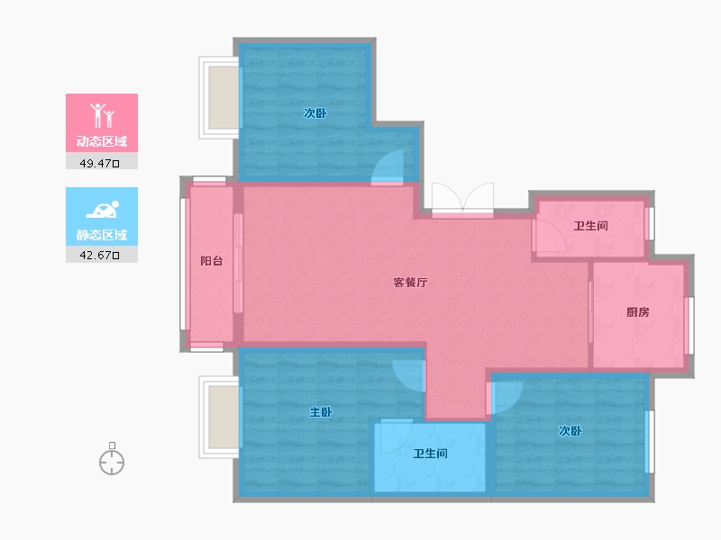 山西省-大同市-星湖世家-98.71-户型库-动静分区