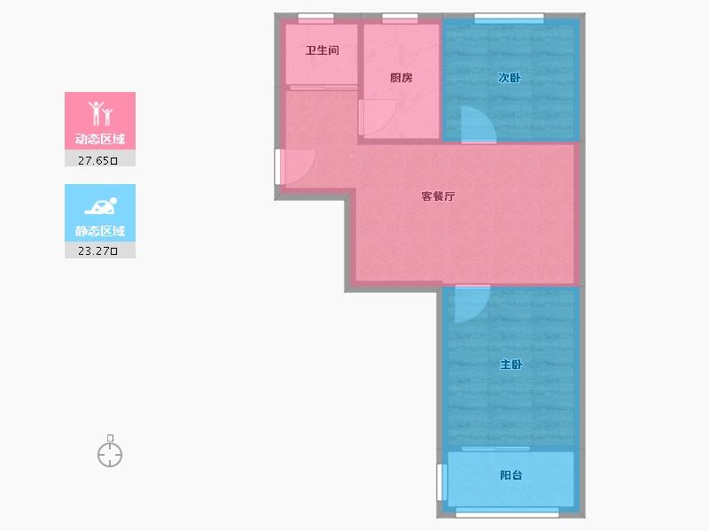 安徽省-合肥市-北华园小区-55.20-户型库-动静分区