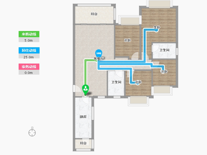 江苏省-无锡市-观澜华府-139.67-户型库-动静线