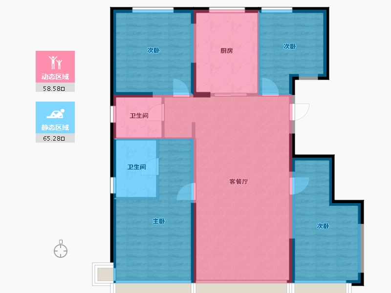 北京-北京市-颐瑞府-112.00-户型库-动静分区