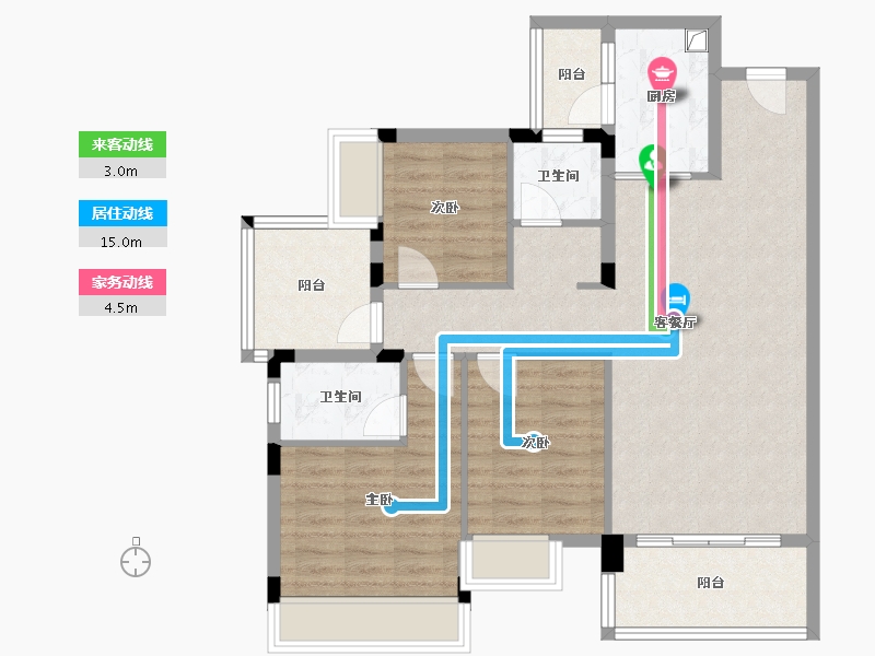 广东省-惠州市-莱润半岛-89.60-户型库-动静线