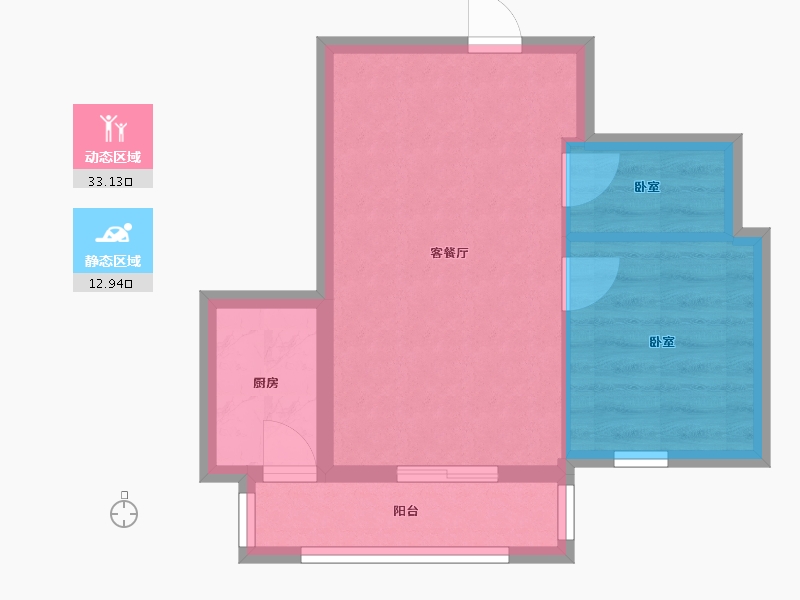 北京-北京市-炫特嘉园1期-45.15-户型库-动静分区