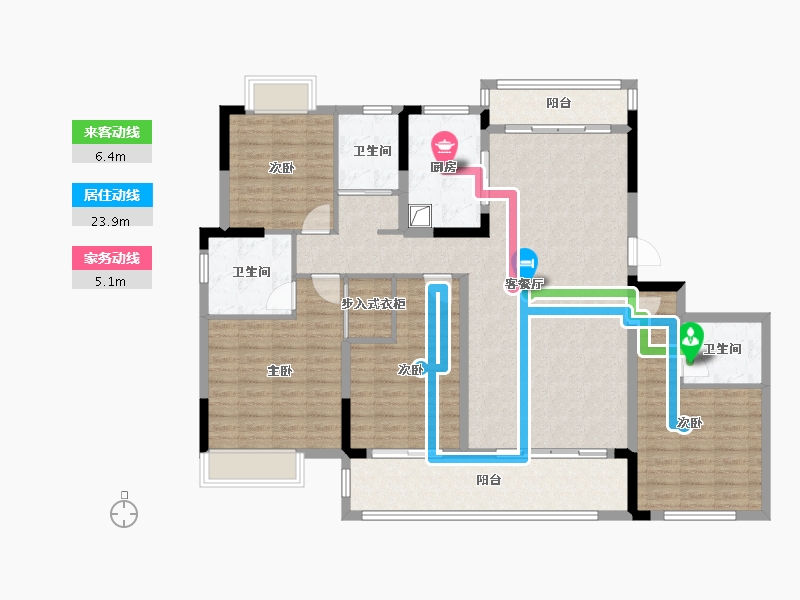 江西省-上饶市-汇佳春丰 滨江悦-140.00-户型库-动静线