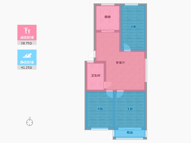 山西省-晋城市-泽凤小区-70.64-户型库-动静分区