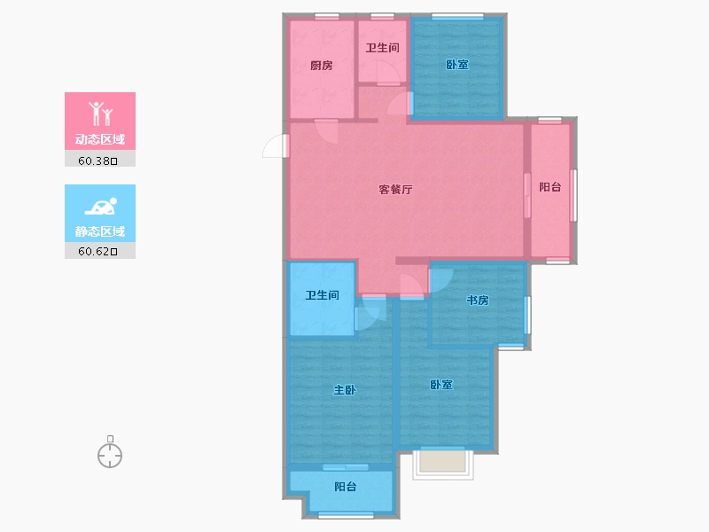 山东省-枣庄市-钱江晟景-108.00-户型库-动静分区