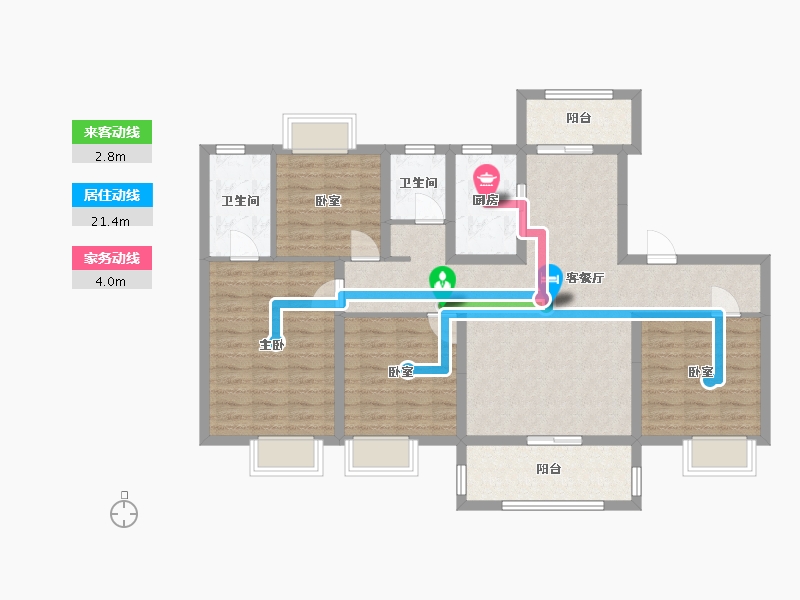 湖北省-宜昌市-联投玖玺台-114.68-户型库-动静线