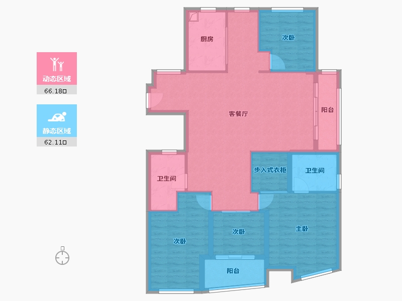 浙江省-温州市-樾鸿嘉园-124.80-户型库-动静分区