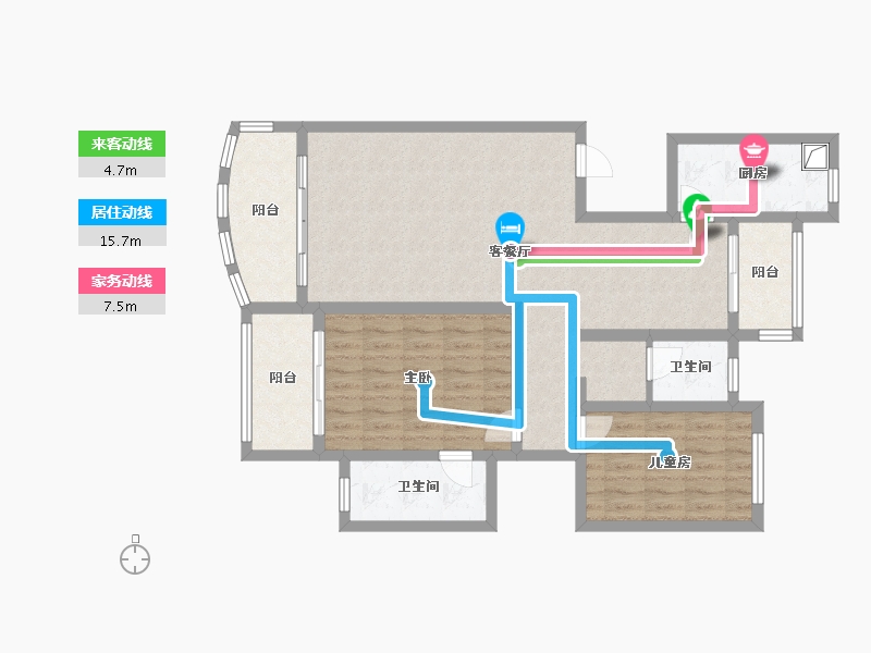 河北省-石家庄市-红星-80.00-户型库-动静线