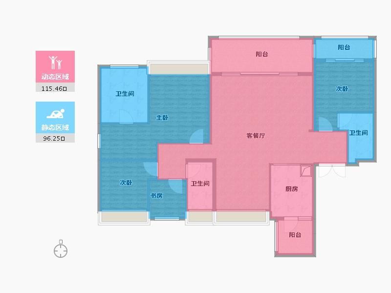 广东省-广州市-白鹅潭悦府-194.40-户型库-动静分区