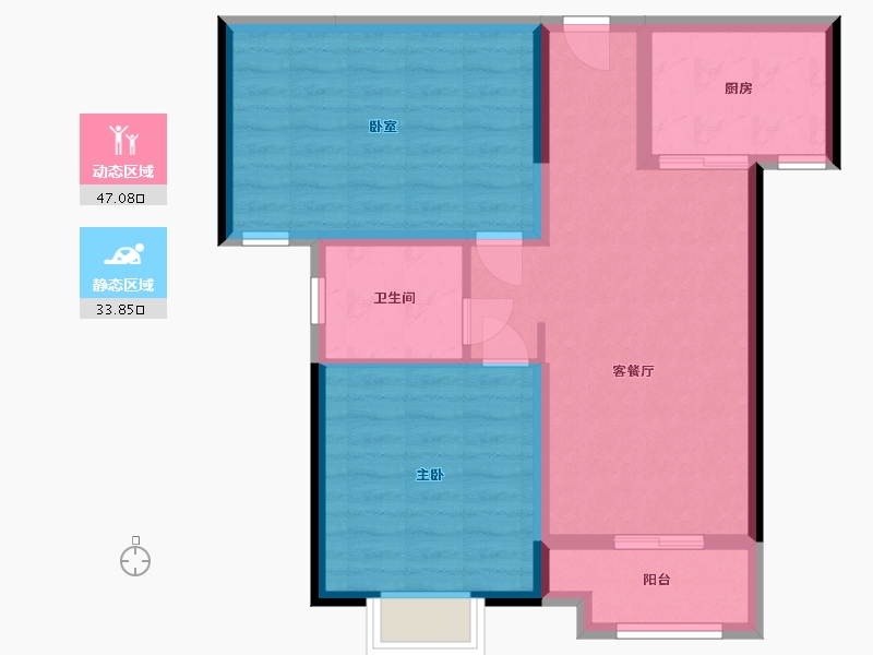 陕西省-西安市-东兆悦府-72.00-户型库-动静分区