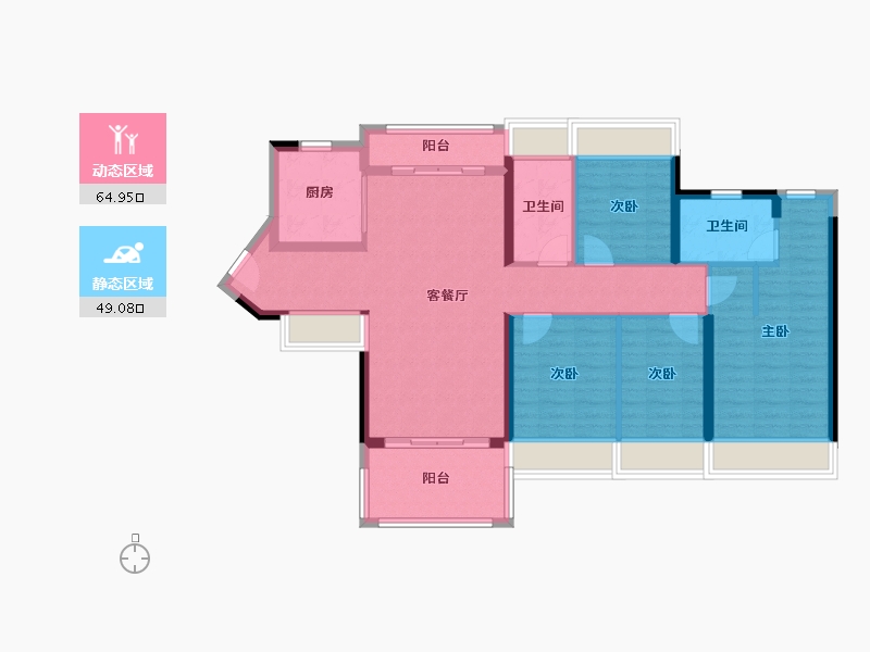 广东省-惠州市-星河臻誉府-101.00-户型库-动静分区