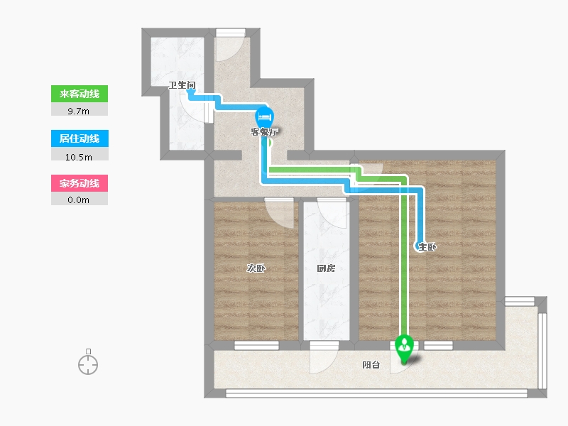 北京-北京市-新文化街40号楼-55.30-户型库-动静线