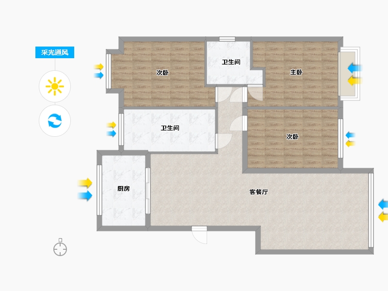 河南省-商丘市-帝和D区-130.00-户型库-采光通风