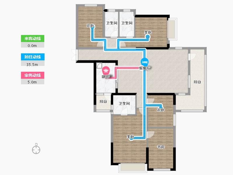 福建省-泉州市-津汇红树湾-185.00-户型库-动静线