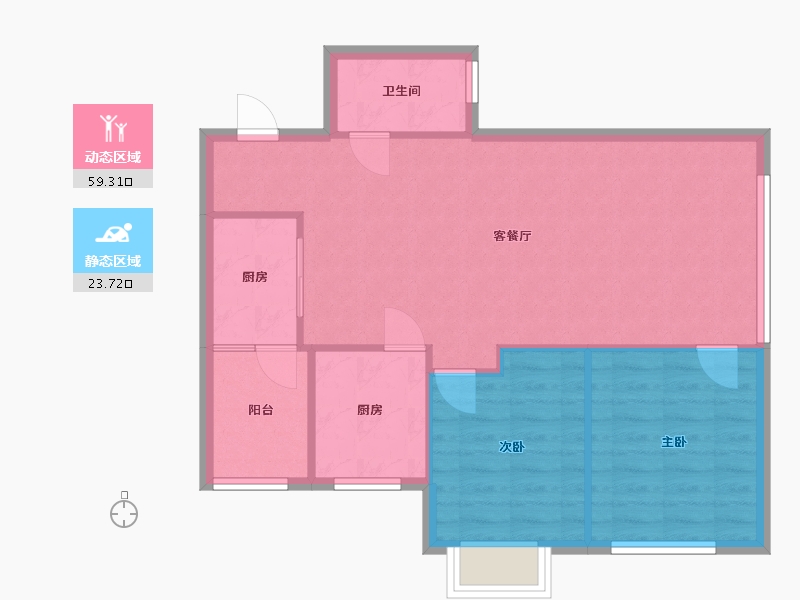 广西壮族自治区-南宁市-荣和山水绿城-63.20-户型库-动静分区