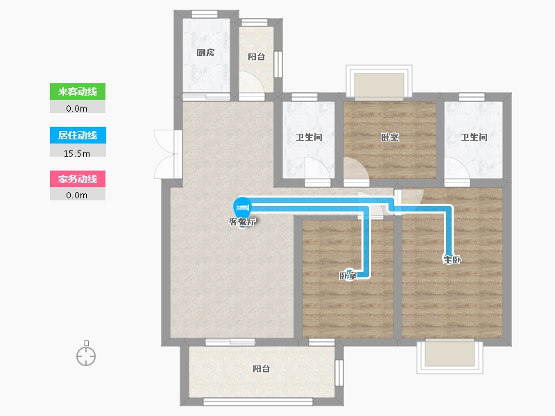 四川省-广元市-阳光·壹号院-84.56-户型库-动静线