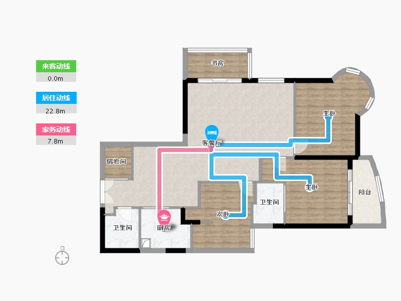 浙江省-温州市-亿嘉国际广场-109.60-户型库-动静线