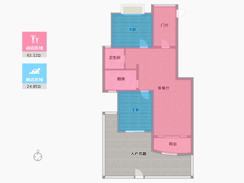 贵州省-贵阳市-红树东方-89.60-户型库-动静分区