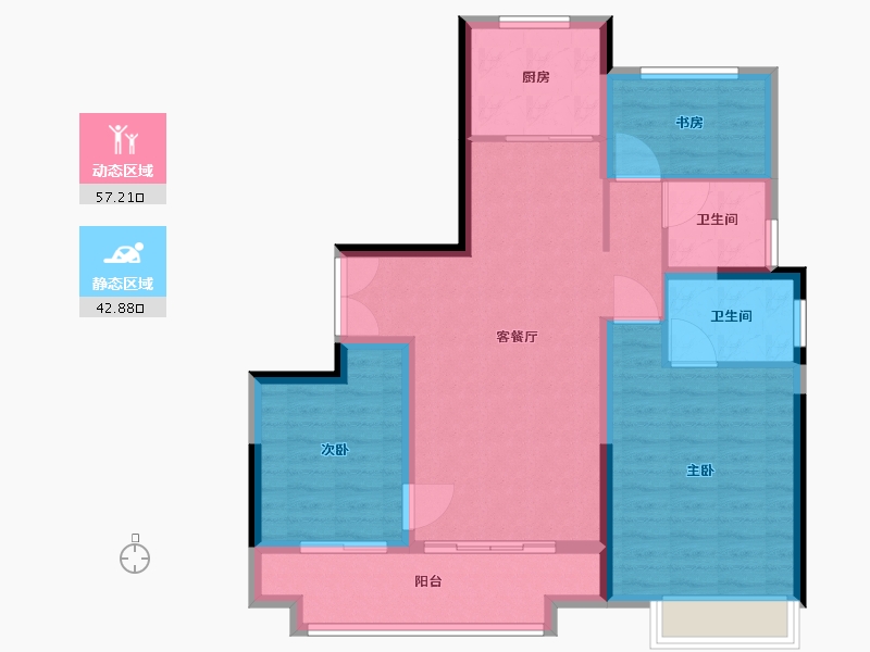 山东省-济宁市-济宁华侨城运河1283-90.20-户型库-动静分区