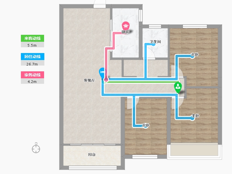 山西省-阳泉市-西府海棠-92.40-户型库-动静线