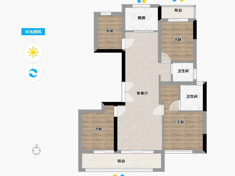 浙江省-绍兴市-芯馨雅园-112.23-户型库-采光通风