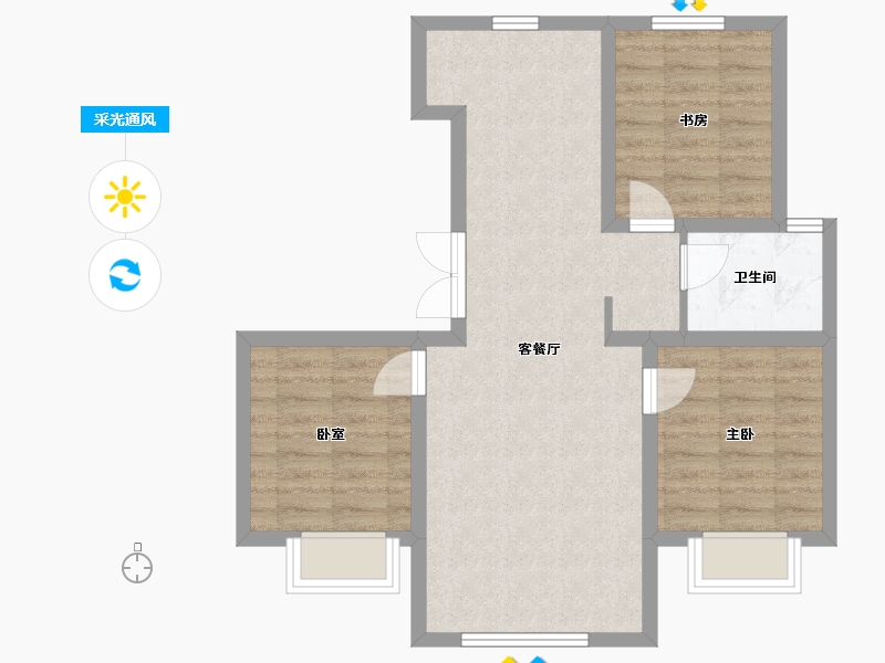 吉林省-延边朝鲜族自治州-紫御东方-88.00-户型库-采光通风