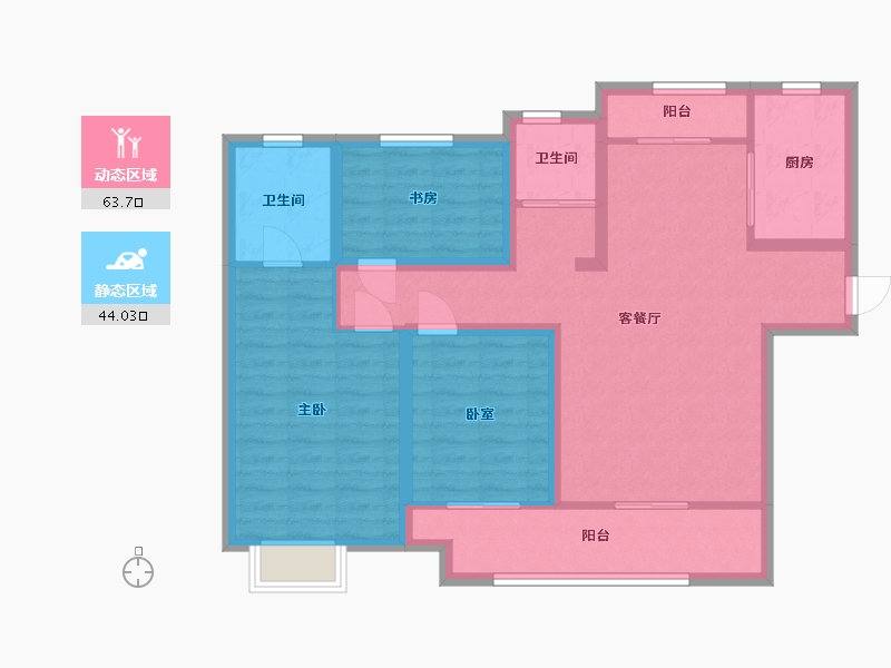 湖南省-常德市-中建公园府-99.20-户型库-动静分区