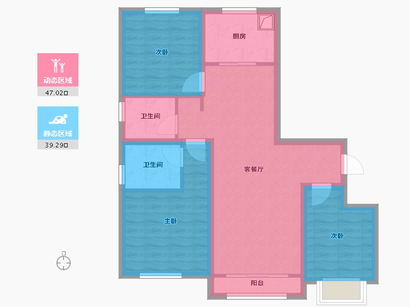 北京-北京市-亦生悦-88.00-户型库-动静分区