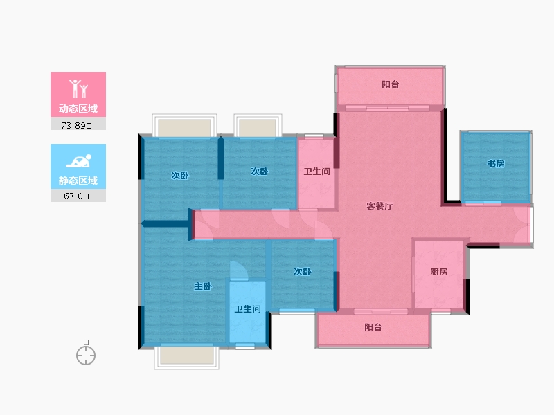 广西壮族自治区-南宁市-大都皓园-111.17-户型库-动静分区