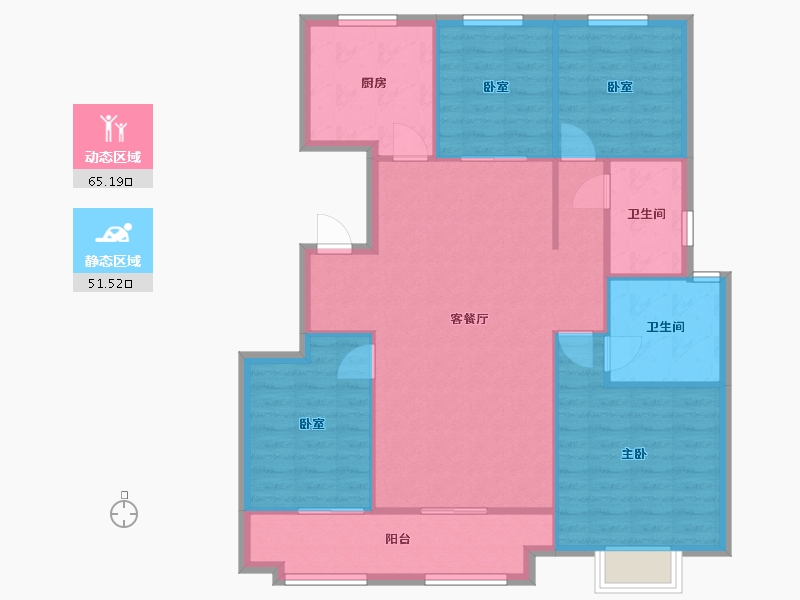 山东省-济南市-建邦原香溪谷-118.00-户型库-动静分区