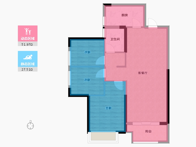 河南省-郑州市-万科星图-71.20-户型库-动静分区