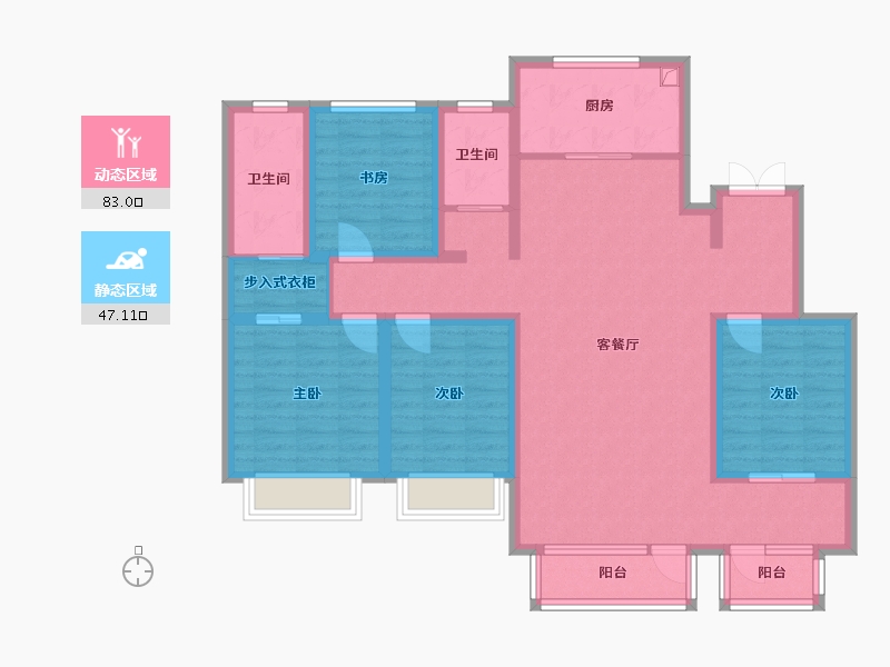 山东省-菏泽市-万城瑞府-115.20-户型库-动静分区