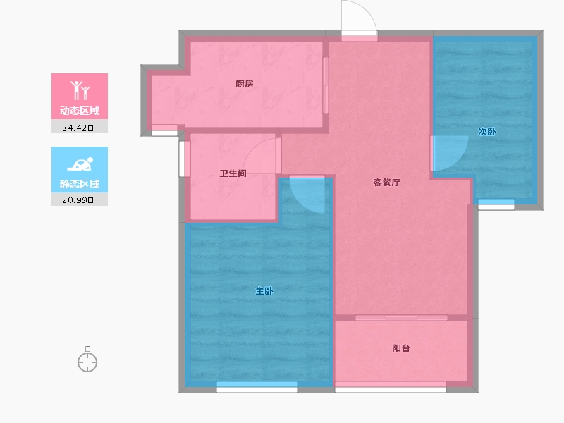 浙江省-绍兴市-星丰小区-52.80-户型库-动静分区