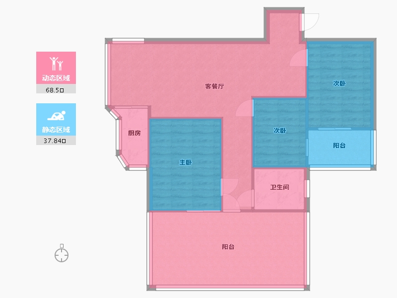 广东省-广州市-华侨城-67.02-户型库-动静分区