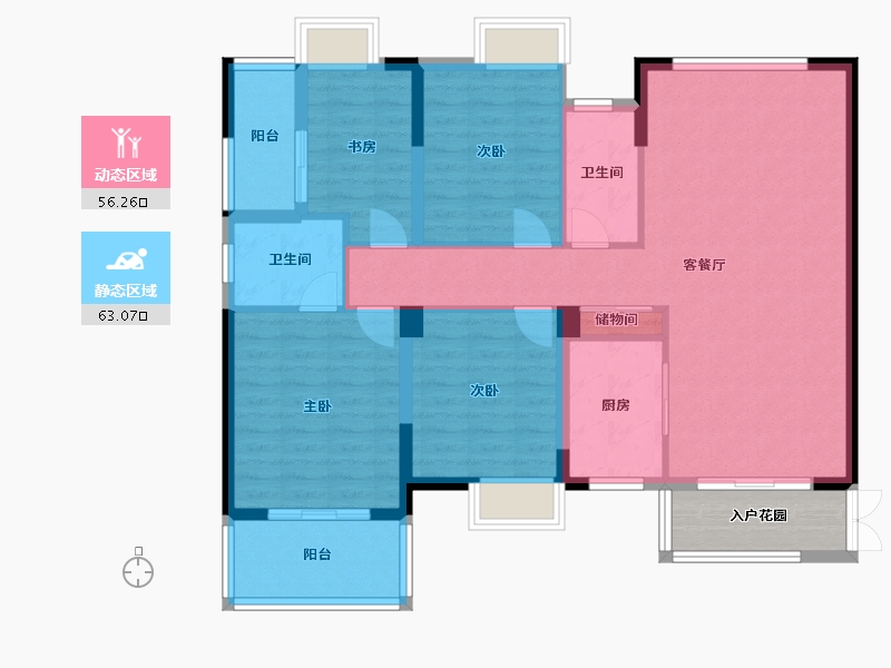 福建省-莆田市-荔浦玉湖雅居-108.72-户型库-动静分区