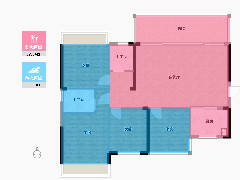 贵州省-毕节市-百里城-111.58-户型库-动静分区