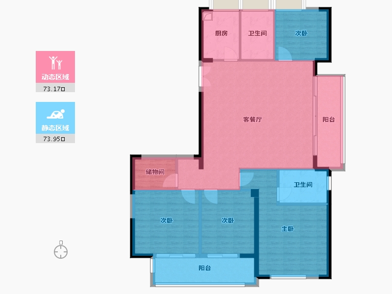 浙江省-温州市-金韵华庭-137.93-户型库-动静分区