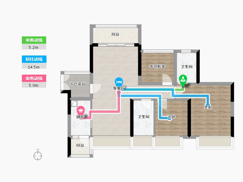 广东省-佛山市-帝景湾-72.80-户型库-动静线