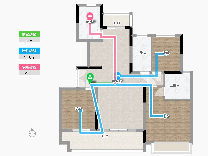 河南省-周口市-云筑-101.60-户型库-动静线