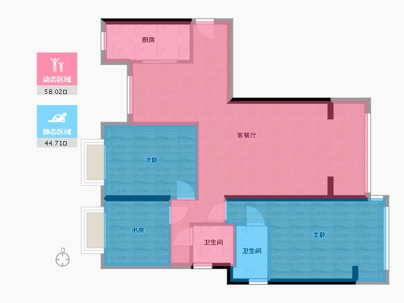 福建省-厦门市-东瑶安居房一期(A1-1)-129.00-户型库-动静分区