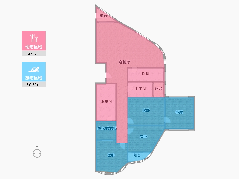 浙江省-杭州市-盛元慧谷-180.00-户型库-动静分区