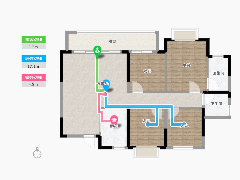 福建省-莆田市-联发融创龙德井壹号-109.00-户型库-动静线