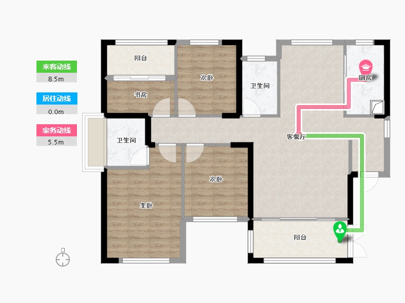 湖南省-常德市-城投蓉国新坊-127.00-户型库-动静线