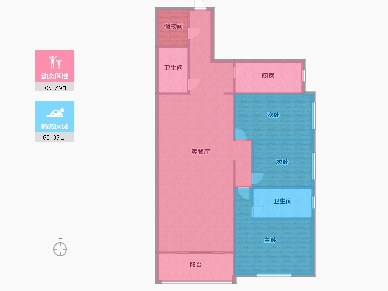 北京-北京市-天通东苑一区-159.40-户型库-动静分区