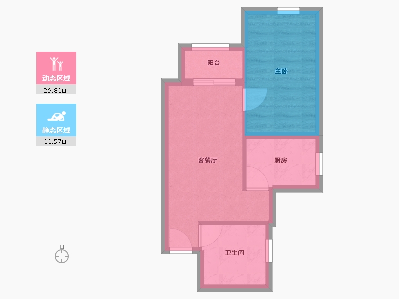 北京-北京市-龙门新区b1小区-36.00-户型库-动静分区