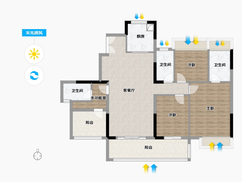 广东省-江门市-星玥-112.00-户型库-采光通风