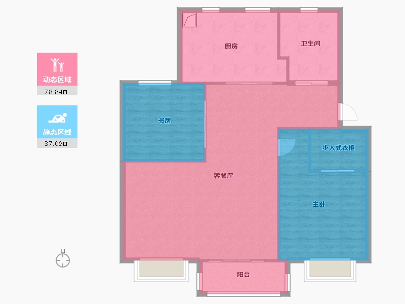 江苏省-无锡市-杨岸花园-160.00-户型库-动静分区