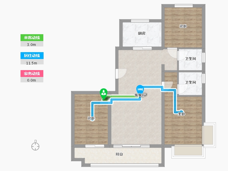 河北省-唐山市-花海未来城-100.80-户型库-动静线